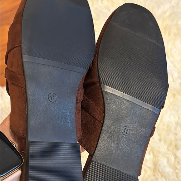 Women's Brown Slipper Mules dust bags included - Picture 3 of 9